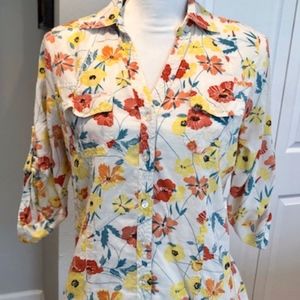 Love Potion Floral Button Down Top